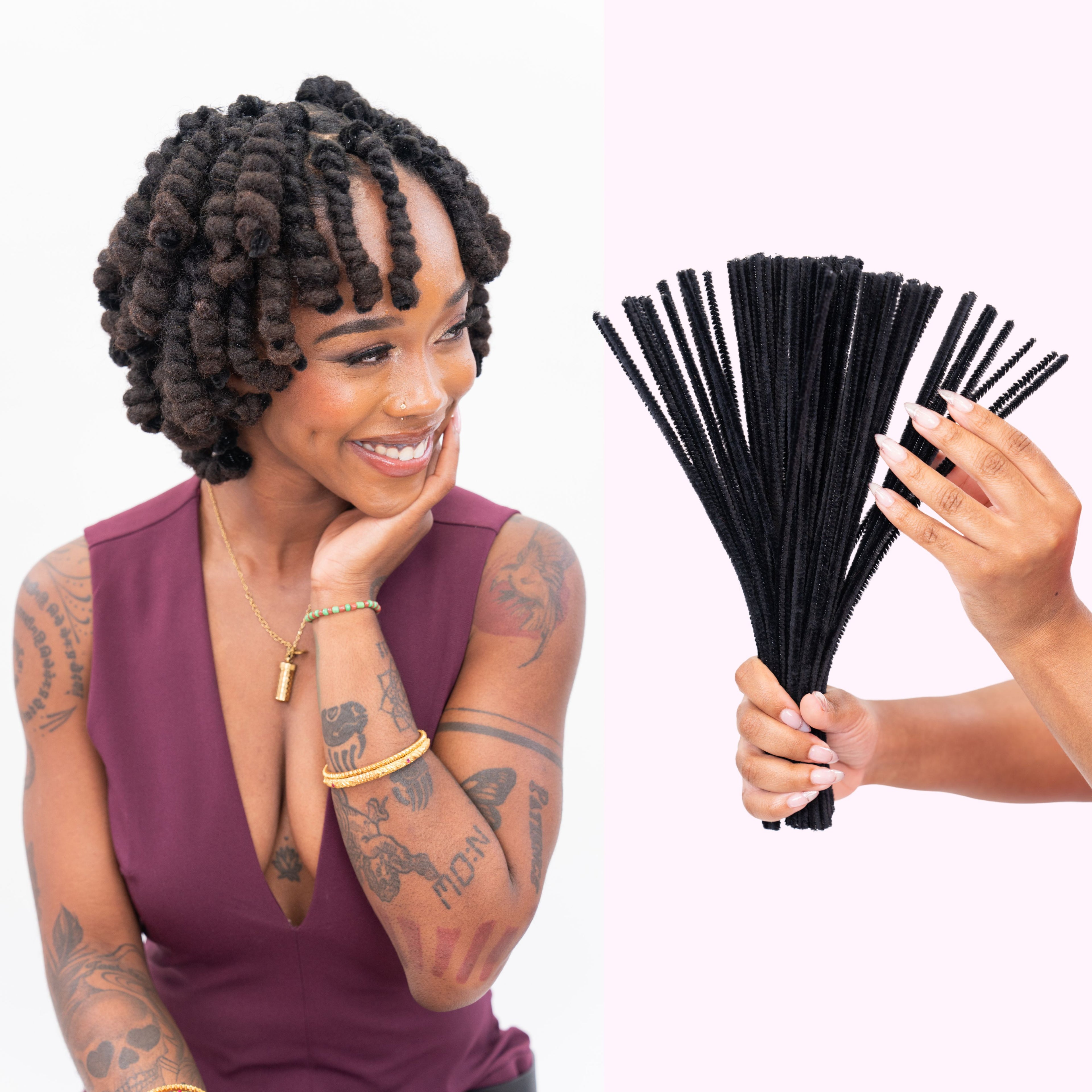 Pipe Cleaner Loc Curls