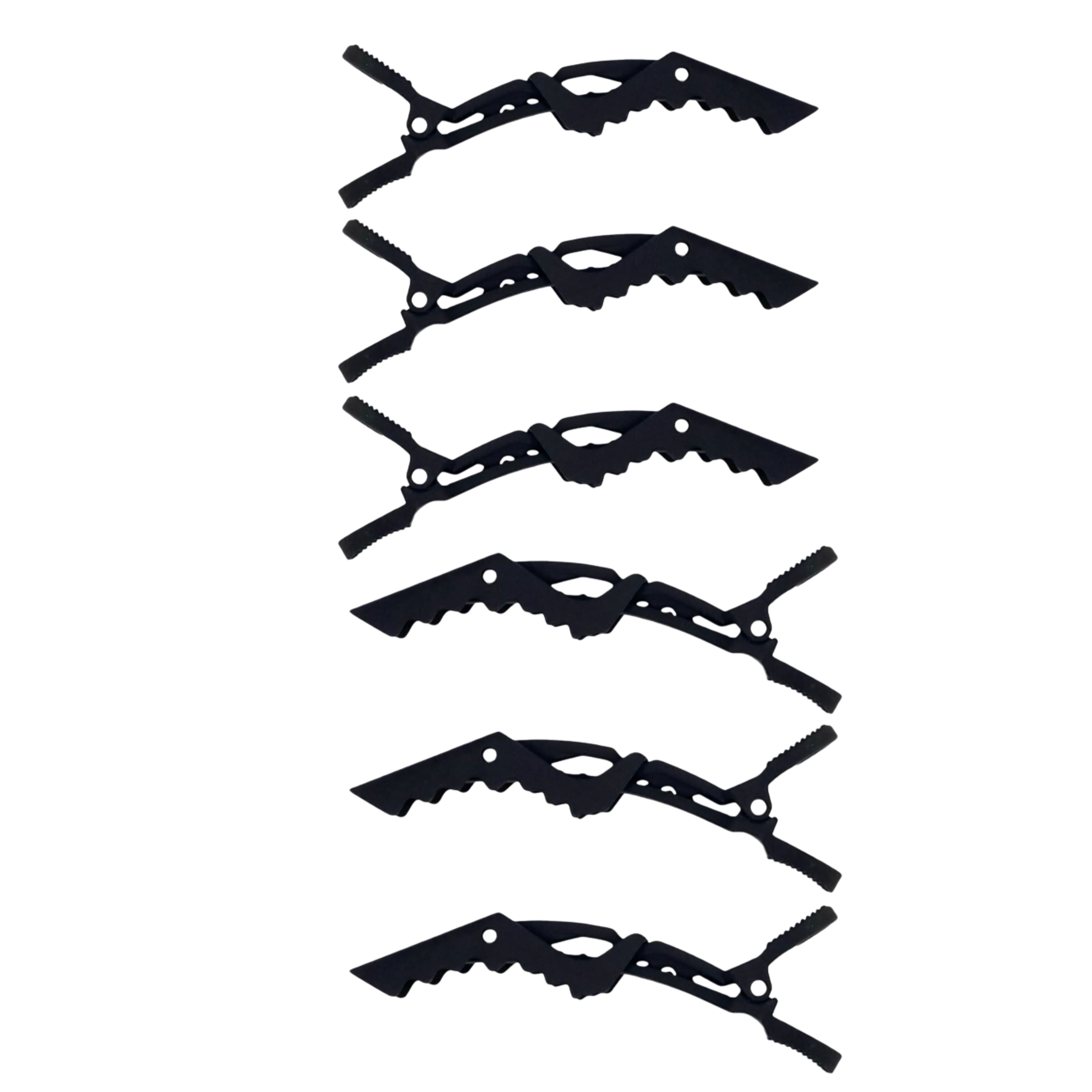 10 Pack Salon Alligator Clips, No Slip